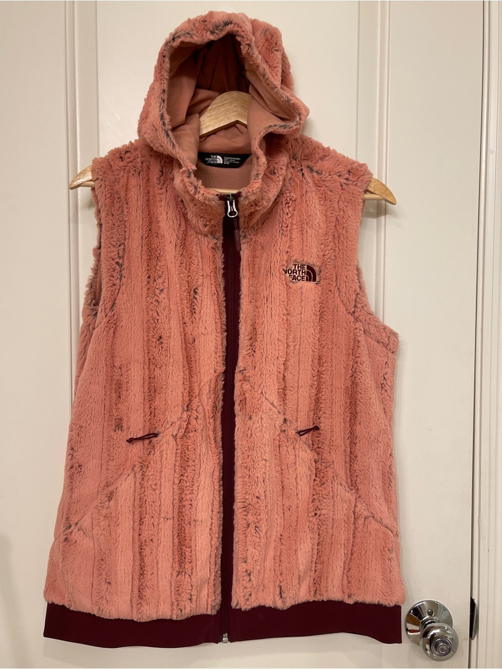 The North Face Furlander Women's Dusty Rose Hooded Faux Fur Vest